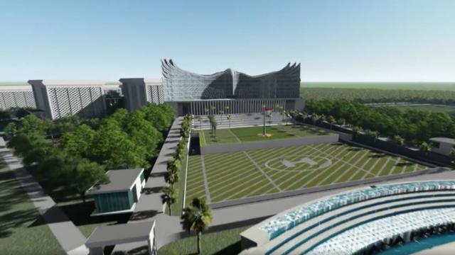 Pradesain istana negara di Ibu Kota Negara (IKN) baru. Instagram@jokowi