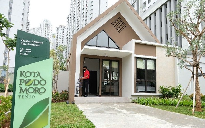 Salah satu rumah contoh di Kota Podomoro Tenjo. - Istimewa