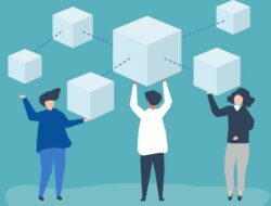 Ilustrasi orang yang memegang jaringan blockchain. (rawpixel.com on Freepik)