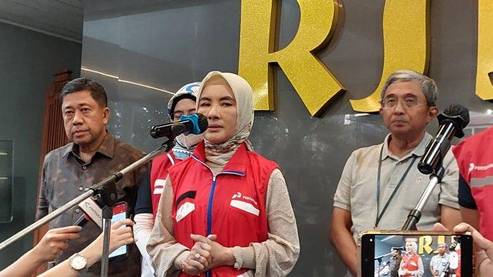 Konferensi pers, di Rumah Sakit Pusat Pertamina (RSPP) oleh Direktur Utama Pertamina Nicke Widyawati. Jakarta Selatan, Sabtu (4/3/2023). (Tribunnews/Ibriza Fasti Ifhami)