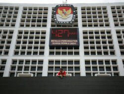 gedung kpu Gedung KPU, Jakarta, Selasa (13/12/2022). (MIFTAHUL HAYAT/JAWA POS)