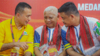 Musa Rajekshah bersama Bobby Nasution dan Surya. (HO/gilbert)